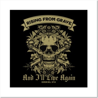 Rising From Grave And I'll Live Again - Ezekiel 37:5 - Bible Verse Posters and Art